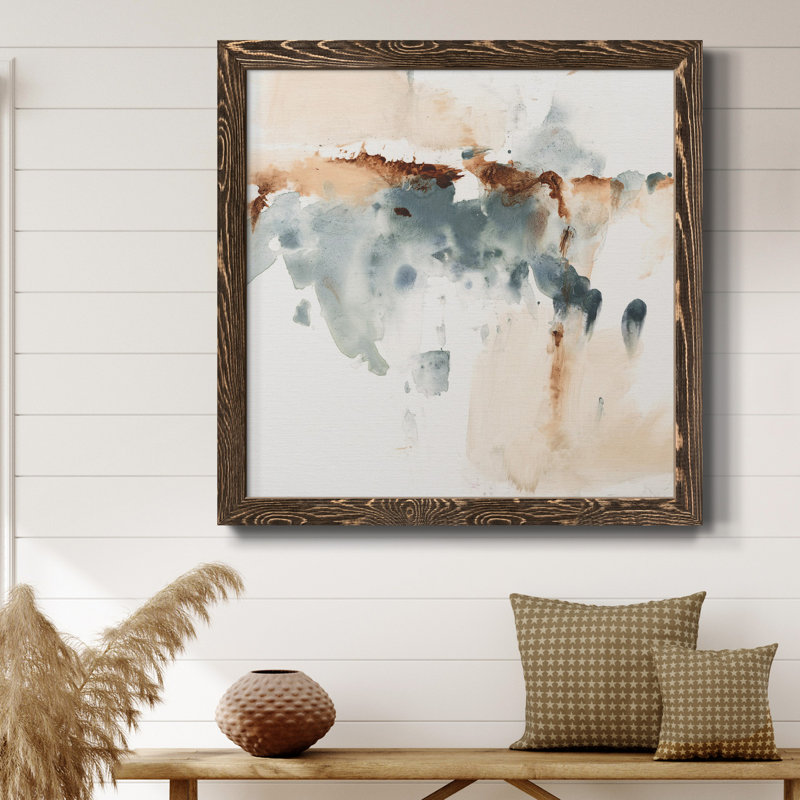 Oxide II - Cadre photo sur toile, H 27,5 po x l 27,5 po x P 1,5 po, Noyer