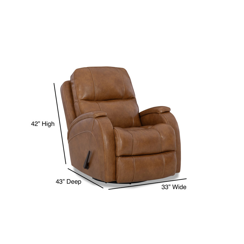 Fauteuil inclinable et pivotant Carlitha, Brun
