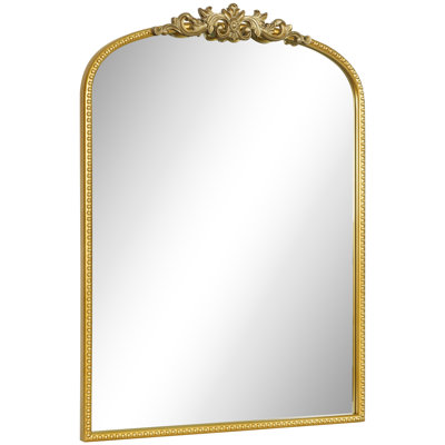 Vintage Floral Arch Iron Frame Mirror
