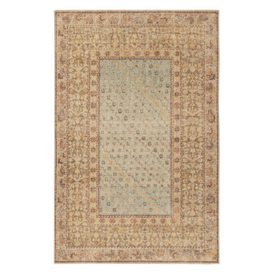 Distressed Homage Wool Floral Area Rug