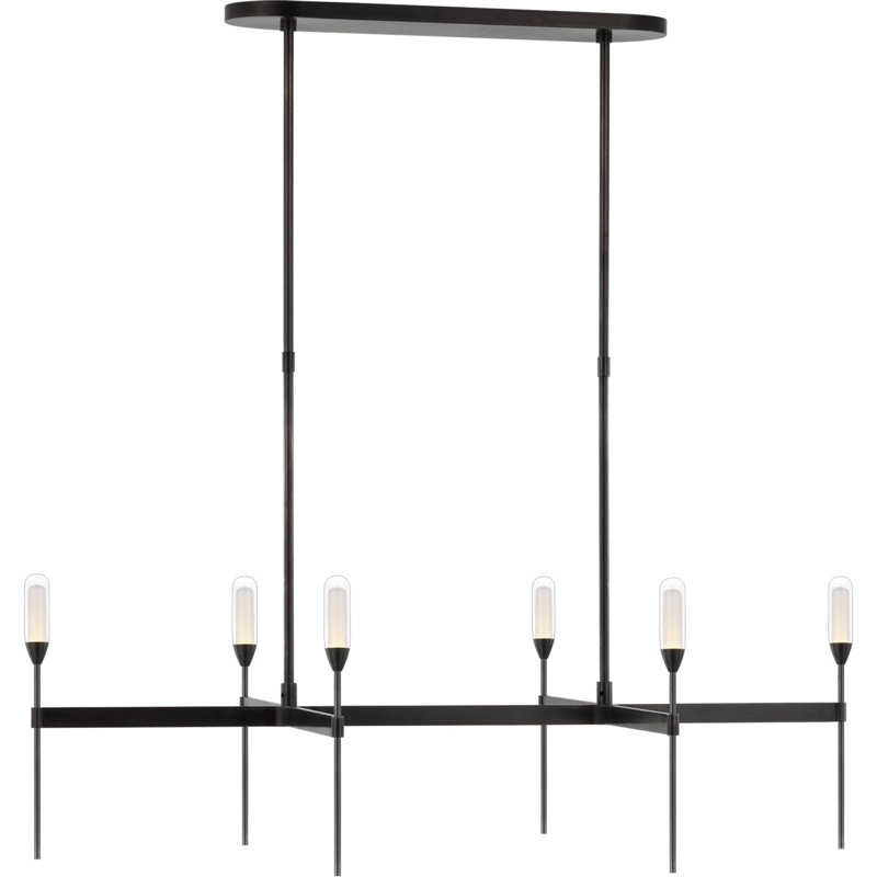 Peter Bristol Overture Medium Uplight Linear Chandelier, Bronze