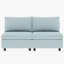 Canapé-lit modulaire convertible avec rangement et canapé-lit, 6 pièces en chenille bleue antique pour salon