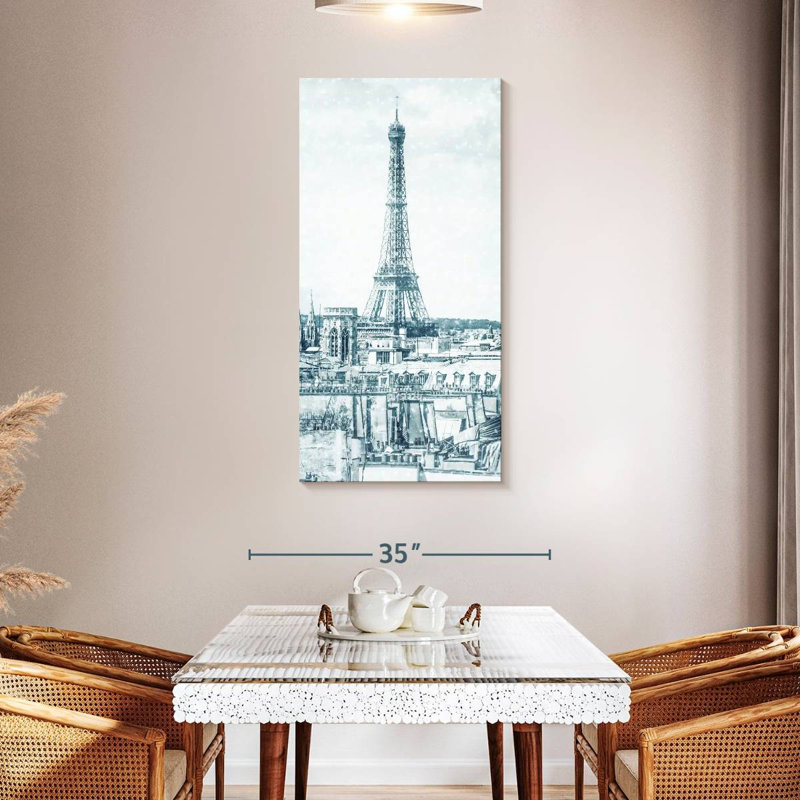 Retro Eiffel Tower, 48" H x 24" W