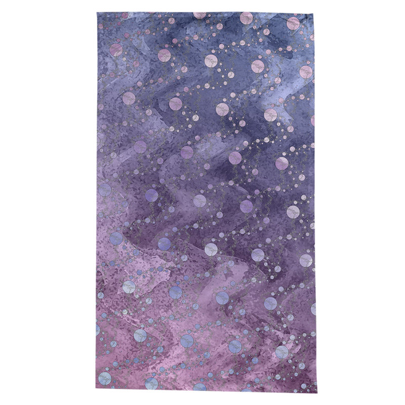 Nappe abstrait leffel, Mauve / Bleu