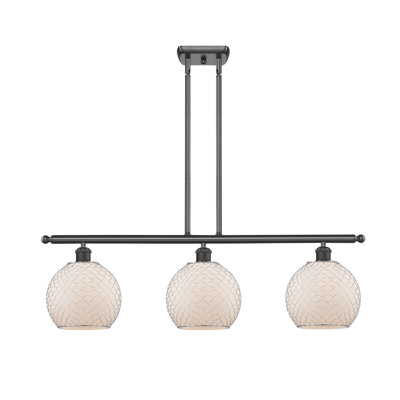 Luminaire suspendu linéaire pour îlot de cuisine 3 lumières campagne poulet Ellenburg