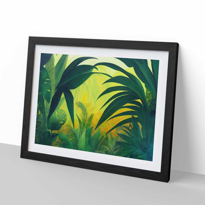 Jungle Vol.1 - Single Picture Frame Painting, Black, 34cm H x 46cm W x 2cm D