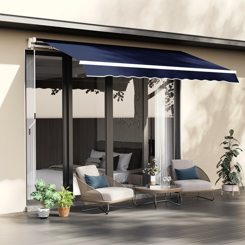Canopy Patio Awning - 78'' Adjustable Sun Shade For Outdoor Use With Protection And Easy Installation, Blue