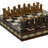 Ensemble de jeu d'échecs en polystone brun
