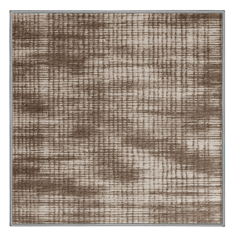 Tapis abstrait gris lavable à la machine, Carré 4 pi