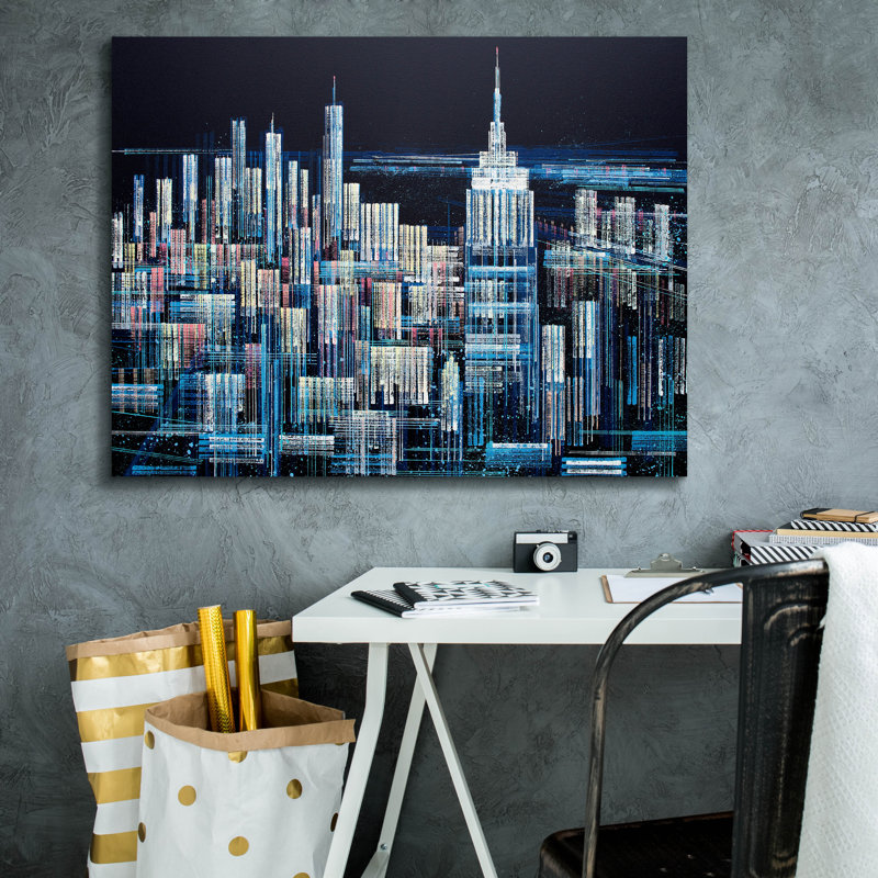 «Manhattan At Midnight» par Marc Todd, H 26 po x l 34 po