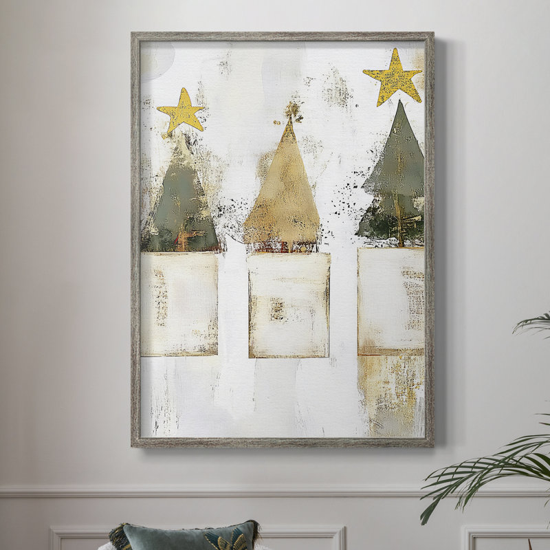 «Christmas Holiday Art DCCDXV», reproduction d'art encadrée - bois massif XMA171409, 21" H x 17" W