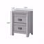 Table de bout de table de chevet contemporaine 1Pc avec deux tiroirs de rangement en bois gris au fini rustique