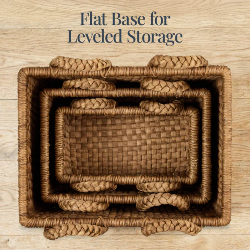 Water Hyacinth Chunky Baskets, Chestnut
