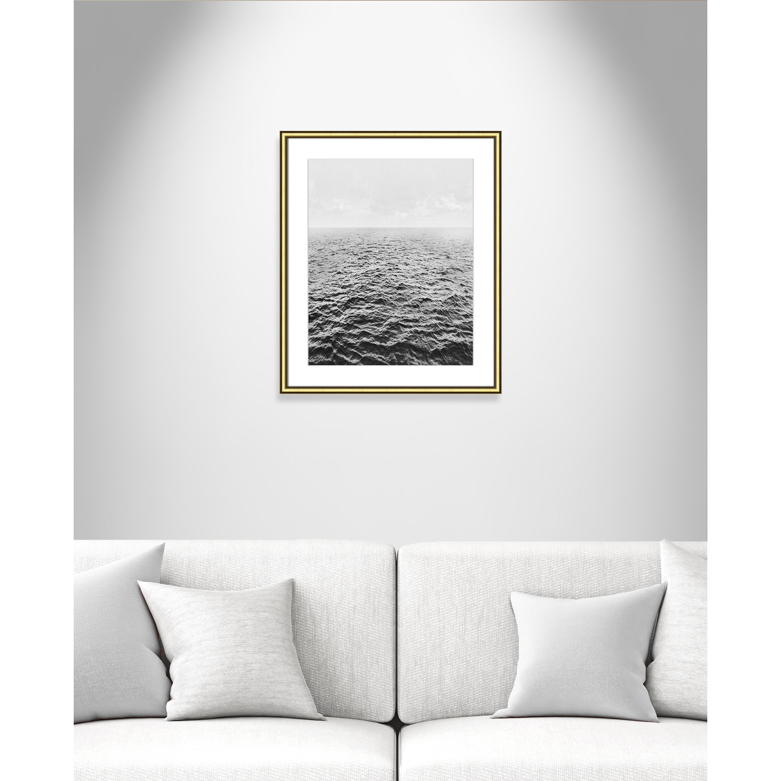 Anali "Rolling in" Print by Mike Calascibetta, Gold, 22.75" W x 26.75" H x 0.875" D