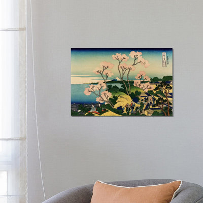 Goten-yama-hill, Shinagawa On The Tokaido (Tokaido Shinagawa Goten'yama No Fuji) by Katsushika Hokusai - Wrapped Canvas Painting