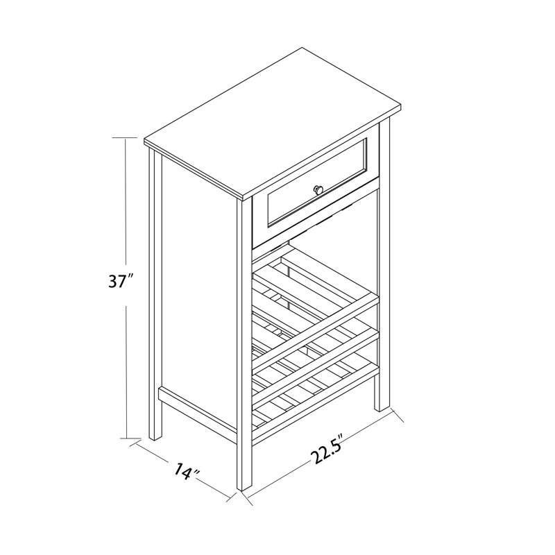 Bar Cutts avec rangement pour bouteilles de vin
