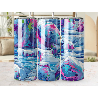 Choose Handmade Tumblers 591 mL Vacuum Insulated Stainless Steel (18/8) Travel Tumbler with Straw