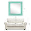 Miroir biseauté en cuir chagrin sarcelle-966157214