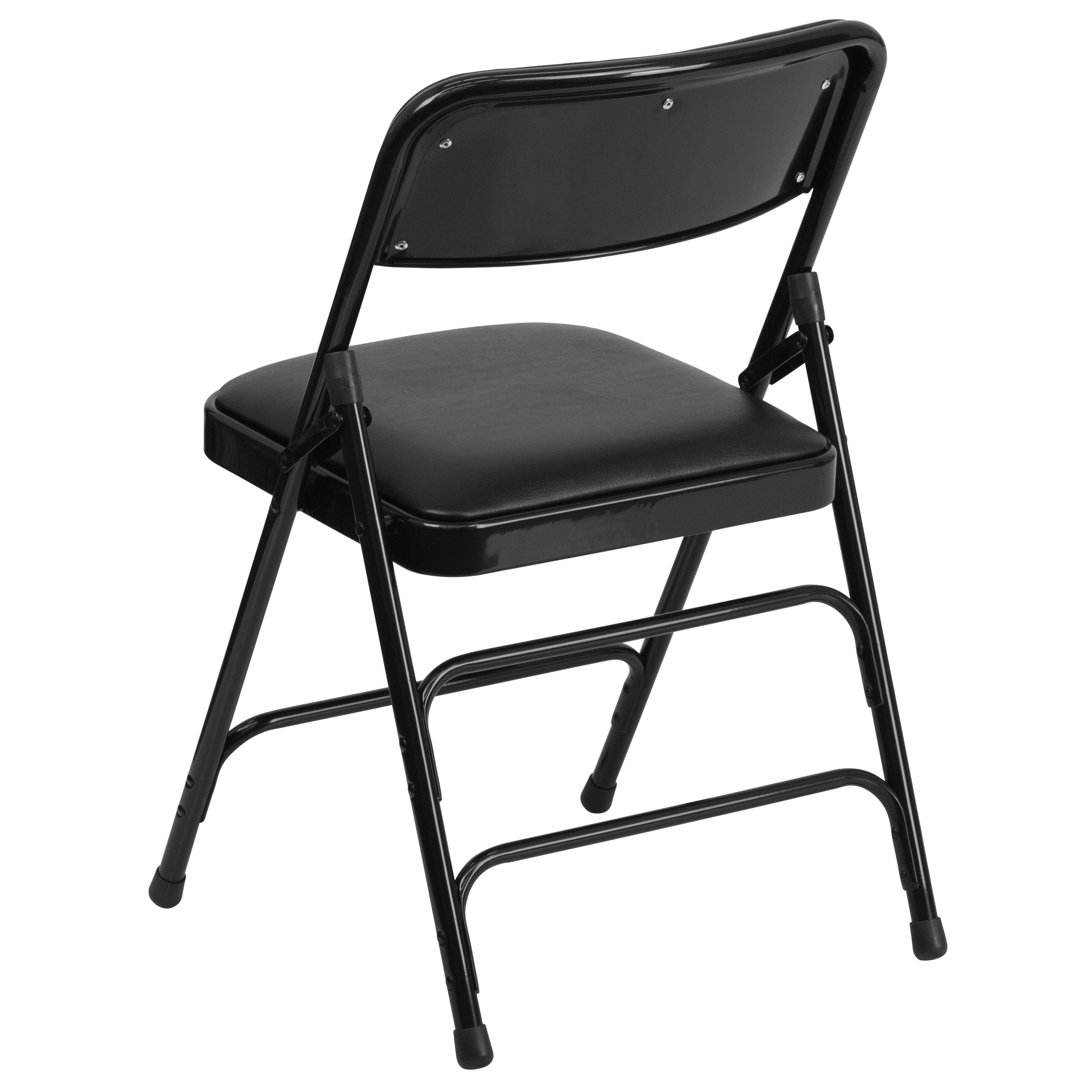 Oliverson Upholstered Metal Folding Event Chairs with Padded Seats (Set of 4) Inbox Zero 
