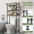 Simple Trending Over The Toilet Storage Cabinet, Metal Bathroom Shelf Organizer with Paper Holder and Hooks-1082358278
