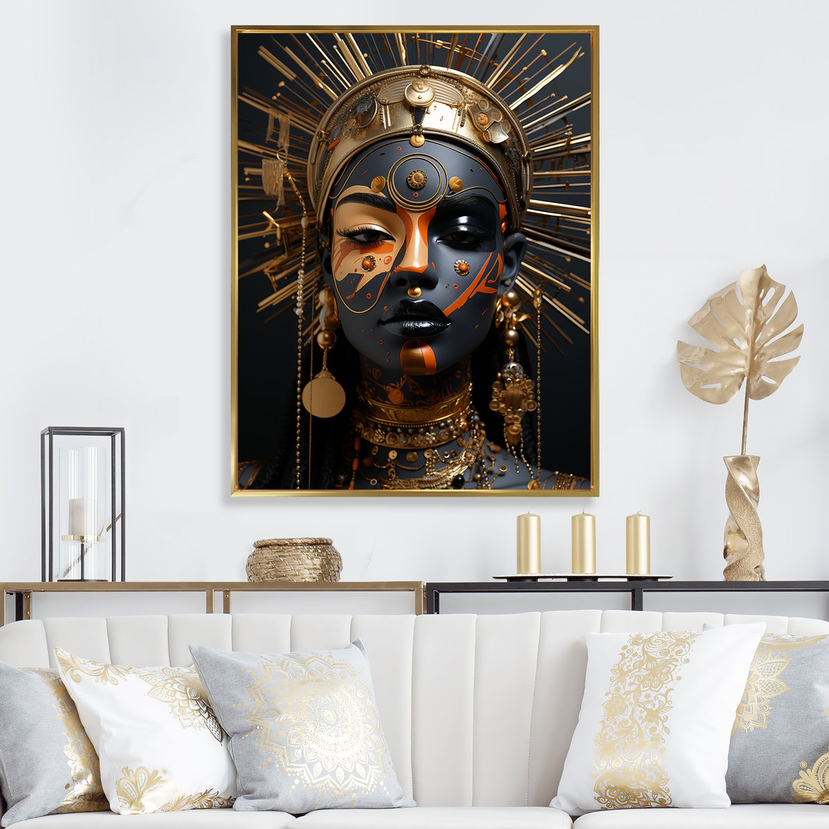Mercer41 Gold And Black Woman Goddess Aura IV - Goddess Wall Art | Wayfair