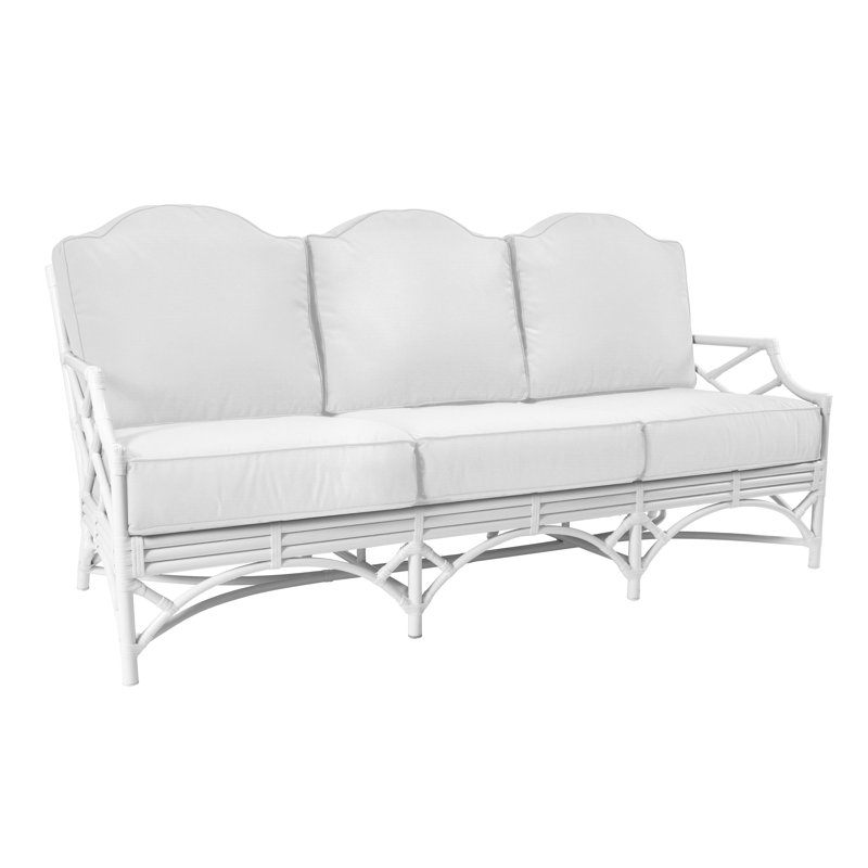 Canapé d'extérieur avec coussins 78 po Chippendale, Sunbrella® blanc