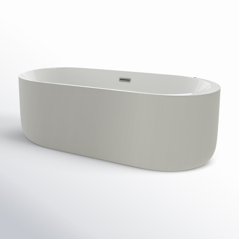 Baignoire de trempage autoportante en acrylique 67 po. X 23 po. Broxton