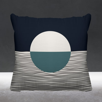 Carmy Abstract Outdoor Reversible Throw Pillow