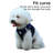 Dog Harness Adjustable Reflective Polyester Black-118161262