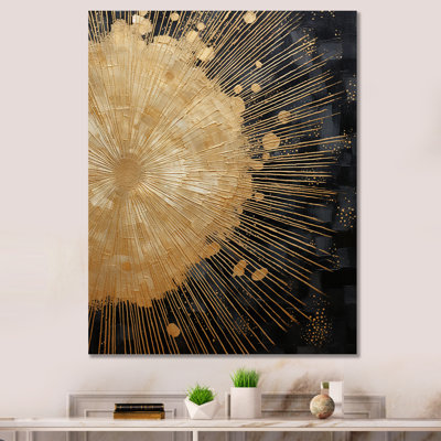 «A Shower of Golden Fireworks I», reproduction sur toile