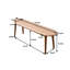 Banc de table en bois de chêne naturel pour salle à manger
