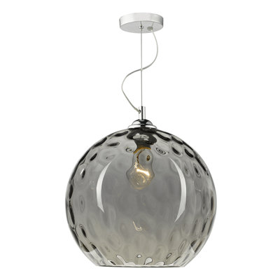 Farah 1 - Light Silver Dome Pendant