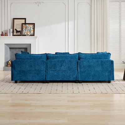 Canapé modulaire en L surdimensionné avec repose-pieds Schmucker