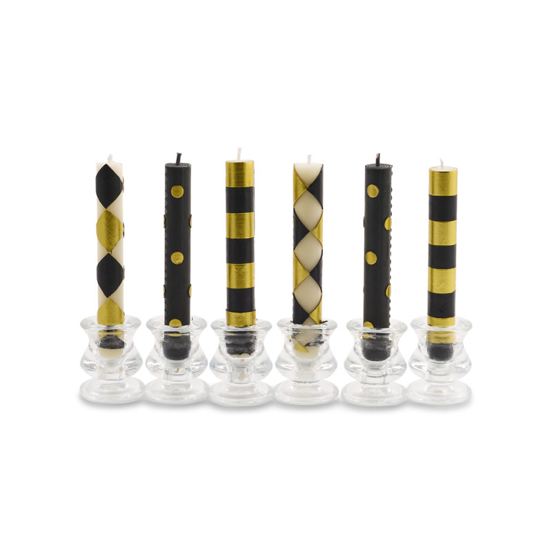 Check Mini Dinner Candles, Gold