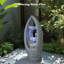 Fontaine d'eau d'extérieur moderne à 4 niveaux avec lumières DEL