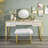 Deundrae 3 - Drawer Vanity Desk with Mirror-318207737
