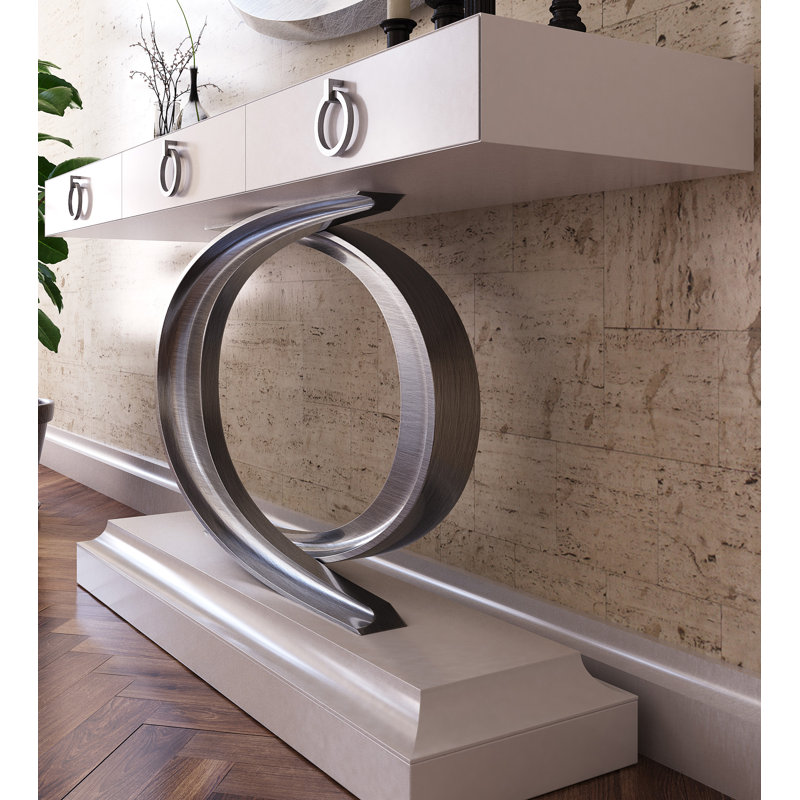 Willet Console Table, High Gloss, 31.5" H x 39.37" W x 15.75" D