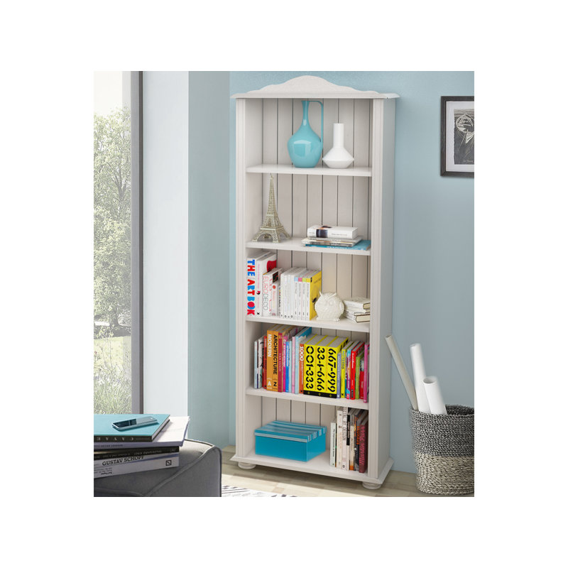 Adelanto 181cm H x 77cm W Standard Bookcase, White