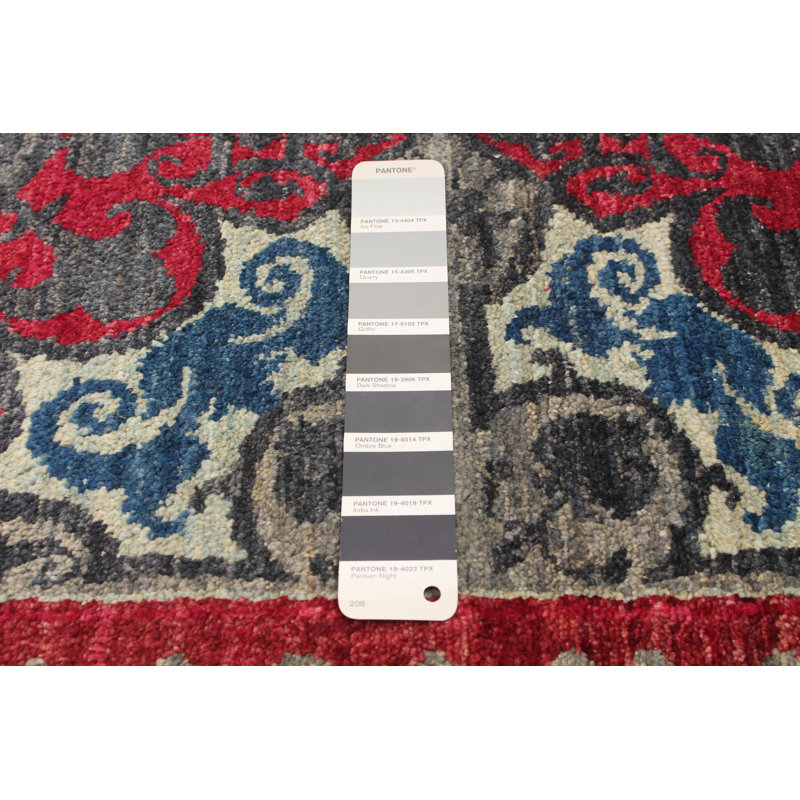 Tapis décoratif en laine noué à la main de conception unique 5 pi 1 po x 8 pi 1 po Cassiany New Age Lahore