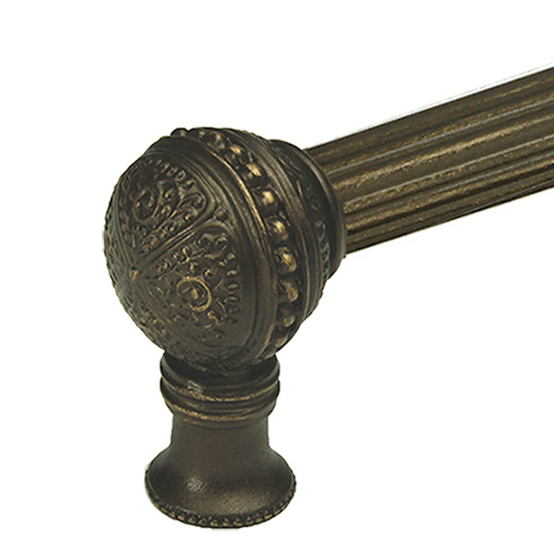 Millennium 12 pouces c. avec tirette centrale de 5/8 po, Laiton antique, 6"