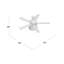 Ventilateur de plafond style lustre à 5 pales avec chaînette et luminaire Balf