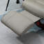 Fauteuil inclinable manuel en similicuir avec accoudoirs rembourrés à base pivotante en bois-127317417