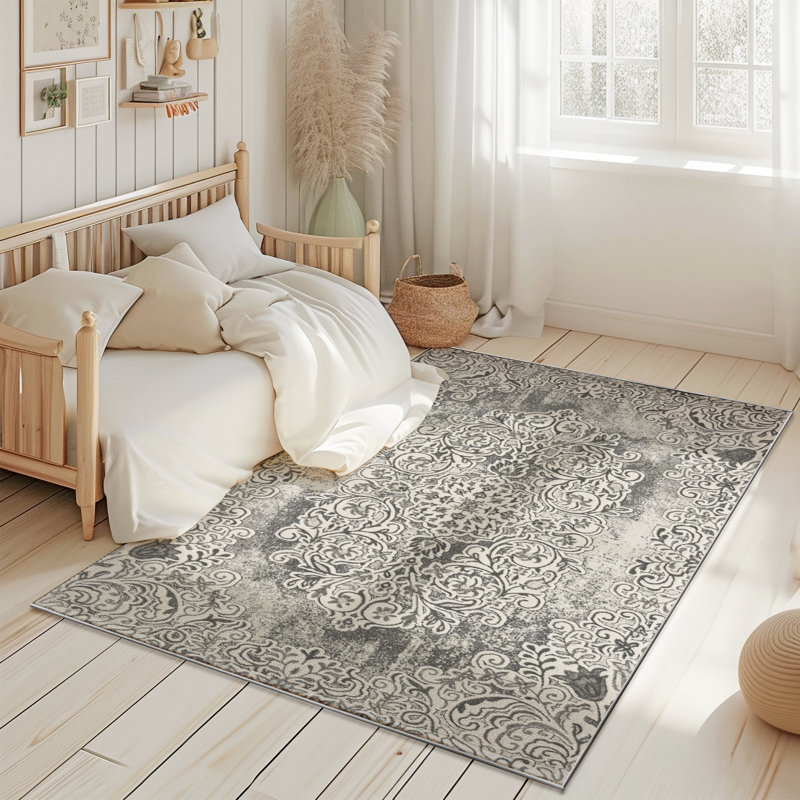 Modern Floral Boho 2X7 Runner Transitional Area Rug Shiny Vibrant Carpet High Low Pile Rug For Living Room