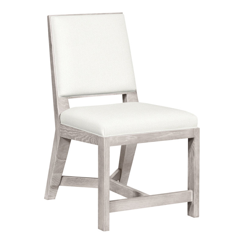 Thom Filicia Home Upholstered Back Side Chair, Dove Gray, Kempsey Sheepskin