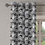 Rideau de fenêtre décoratif à 2 panneaux Latitude Run® Bulldog, 50 po x 96 po, gris noir gris pâle-106351331