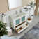 Arroyos 36'' Single Bathroom Vanity with Ceramic Top with Mirror