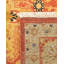 Tapis orange / noir / jaune noué à la main de conception unique 8 pi 1 po x 9 pi 9 po Hayner