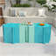 Ensemble de 3 tables de casse-tête artistique, tables d'appoint modulaires MGO avec emboîtement (2 convexes et 1 concave), capacité de 200 lb pour l'intérieur et l'extérieur, bleu clair et vert clair-647426202