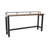 Zarahi Pine Solid Wood Top Metal Base Dining Table
