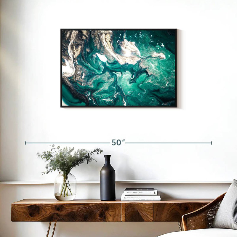 Avery Abstract Teal, 21" H x 31" W